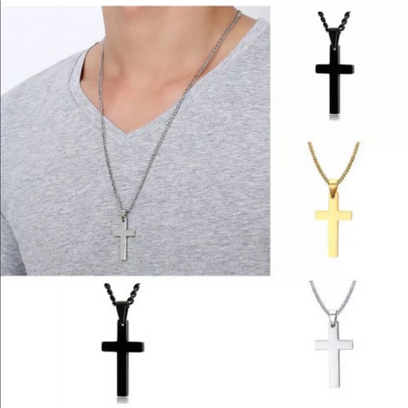 Alloy silver plated men/women necklace stainless s - Picture 4 of 6